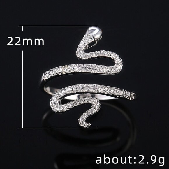 💎Unique Trendy Snake Finger Rings for Women/Man, INDN8425 - Picture 8 of 9